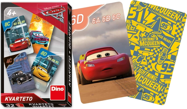 Dino Quartettspielkarten mit Cars 3-Motiven