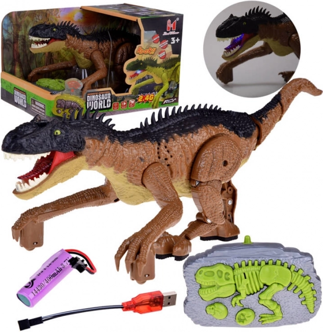 Braunes ferngesteuertes Dinosaurier-Spielzeug