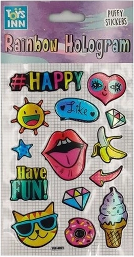 Stnux holografische Aufkleber Rainbow Happy