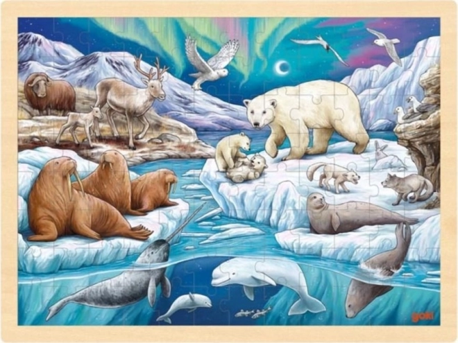 Holzpuzzle Polar-Nacht 96 Teile GOKI