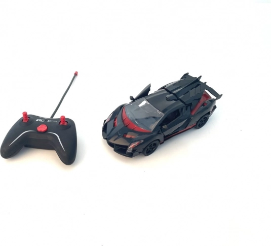 Sportliches RC Auto rot-schwarz im Maßstab 1:18