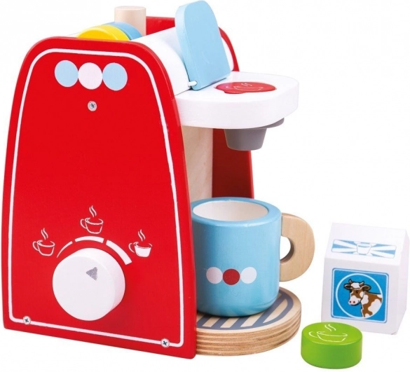 Holz-Kaffeemaschine BIGJIGS TOYS – rot