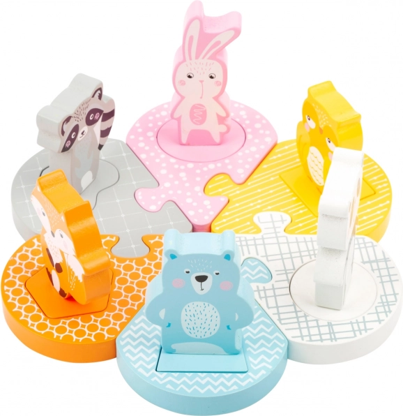 SMALL FOOT Holz-Steckpuzzle Tiere