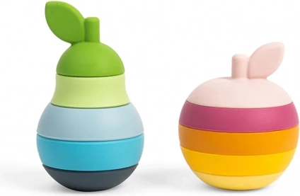 Bigjigs Toys Apfel & Birne zum Stapeln – Silikon-Stapel- und Beißset