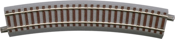ROCO geoLINE Bogen-Gleis mit Bettung R502,7 mm, 22,5°, H0