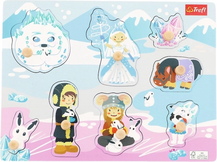 Holzpuzzle Mittel Eis-Schloss, 8 Teile