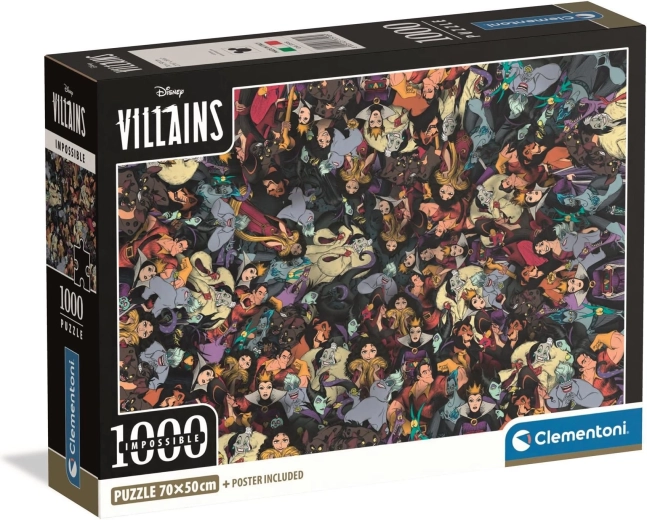 Puzzle CLEMENTONI Impossible Disney Villains 1000 Teile