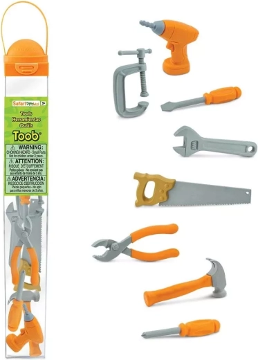 Safari Ltd. Toobs Tube mit Werkzeug für kleine Heimwerker