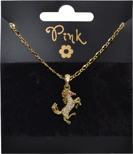 Vergoldetes Armband mit Pferdeanhänger