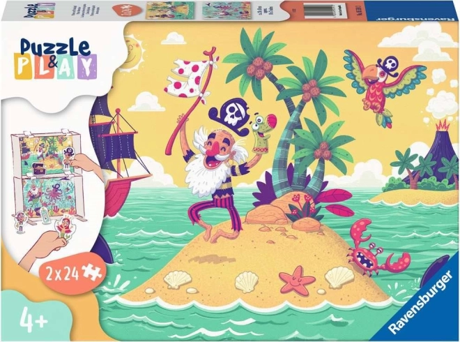 Ravensburger Puzzle & Play: Piratenabenteuer 2×24 Teile