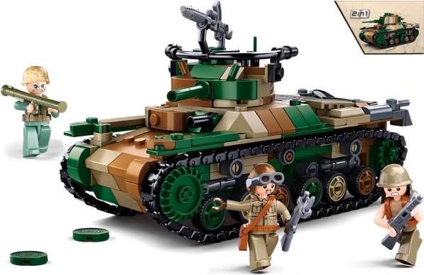 Sluban WWII Japanischer Mittlerer Panzer Typ 97 2-in-1 Bauset