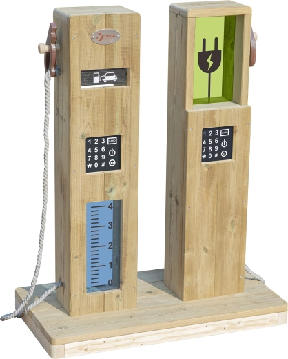 Holz-Zweistationen-Stand für Tanken und Laden CLASSIC WORLD EDU