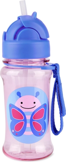 Skip Hop Zoo Tritan-Trinkflasche mit Strohhalm 355 ml Schmetterling