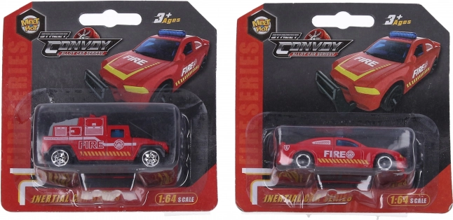 Metallisches Feuerwehrfahrzeug 7 cm