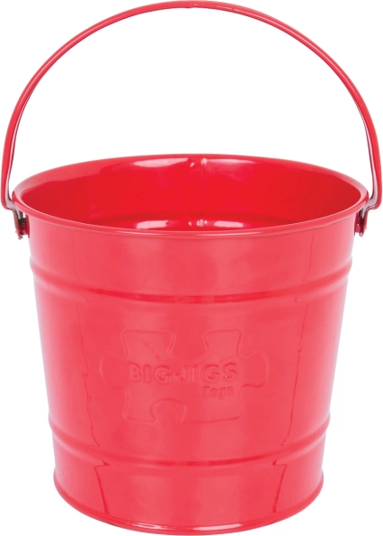 Kinder-Metalleimer von Bigjigs Toys – rot