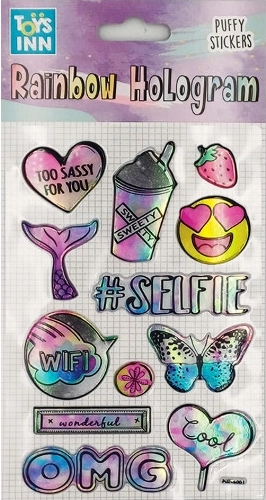 Holografische Aufkleber Rainbow Selfie