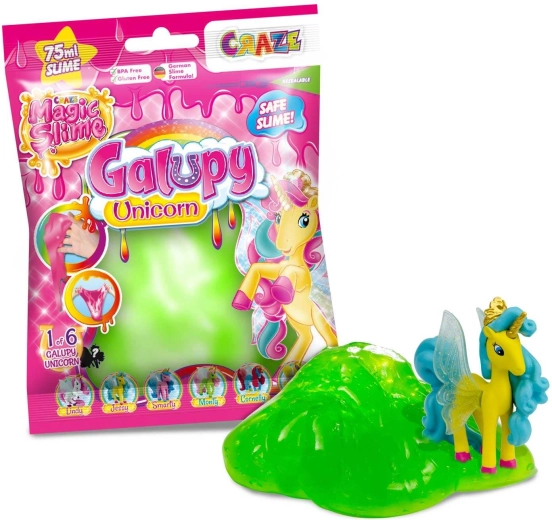 Craze magischer Schleim mit Überraschung Galupy Unicorn (Farbmix) – 1 Stück