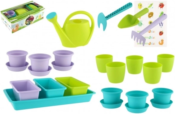 Gartenset Gardenico Kids mit Blumentöpfen
