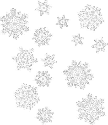Set weihnachtlicher Fensterdekorationen mit Schneeflocken – 1 Stück