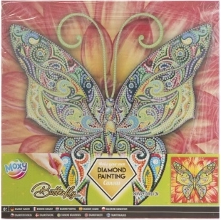 Diamantmalerei GRAFIX Schmetterling 30 × 30 cm auf Holzrahmen