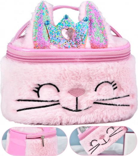 Kinder Plüsch Kosmetiktasche Häschen Rosa 20cm
