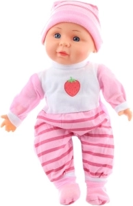 Sound-Babypuppe im rosafarbenen Outfit, 30 cm