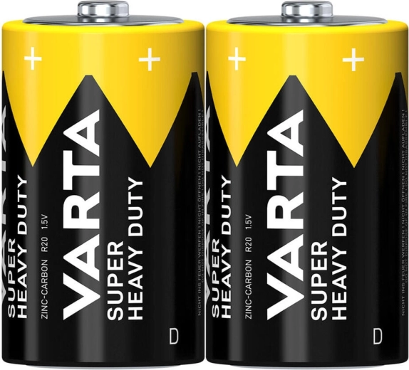 VARTA SuperLife D R20 Zink-Kohle-Batterien 1,5 V (2 Stk.)