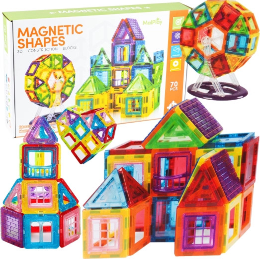 Magnetisches 3D-Konstruktionsset – 70 Teile