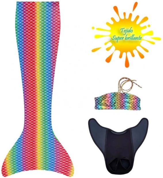 Monoflosse Aquaris mit Hawai-Motiv und Bikini