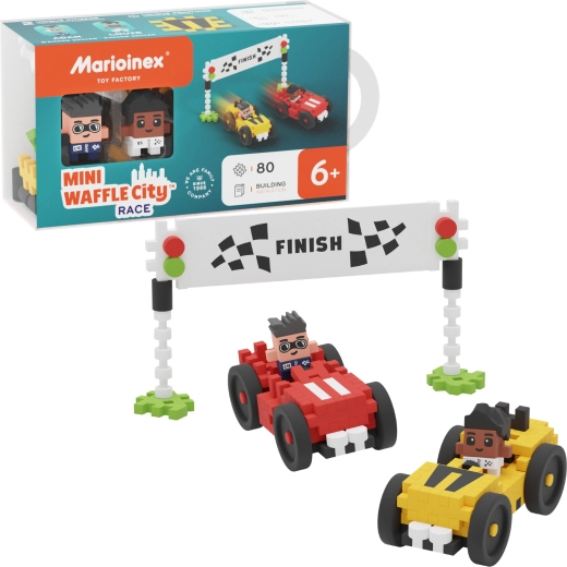 Marioinex Mini Waffle City Rennset mit 80 Teilen