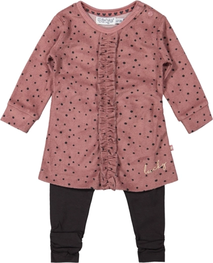 Dirkje Set aus Kleid und Leggings mit unregelmäßigen Punkten für Mädchen