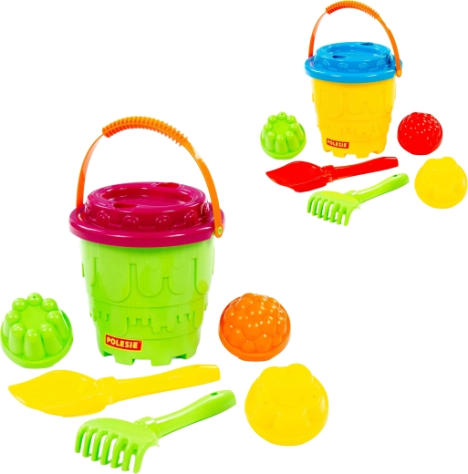 Buntes Kinder-Sandspielzeug-Set mit Eimer und Förmchen – 1 Stück