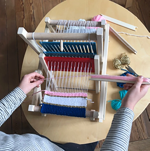 Mein erster hölzerner Webstuhl für Kinder und Anfänger