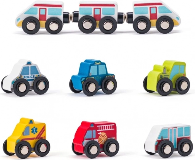 Fahrzeuge mit Rädern und magnetischer Zug