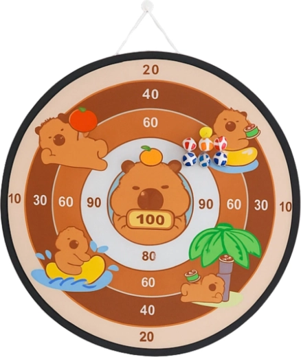Große Zielscheibe 73,5 cm mit niedlichen Kapybaras