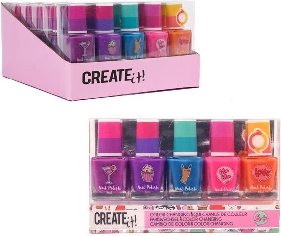 Create it! farbwechselnder Nagellack – Set mit 5 Stück