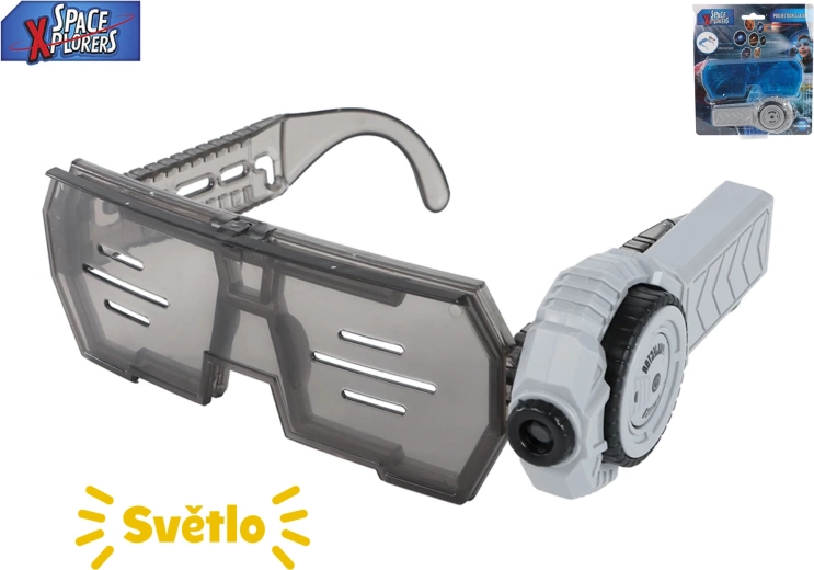 Kinder-Weltraumbrille mit Projektorlampe Space Explorers