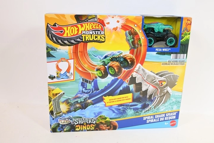 Hot Wheels Monster Trucks Haiangriff-Looping mit Mega-Wrex Fahrzeug