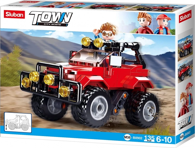 Sluban Town Roter Jeep – Bauset mit 135 Teilen