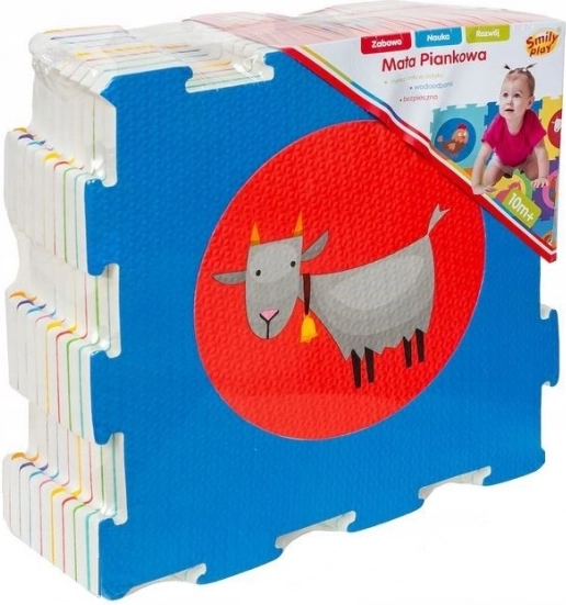 Farbenfrohe Tier-Spielmatte für Kinder
