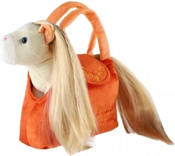 Plüsch-Handtasche mit Pferd – orange