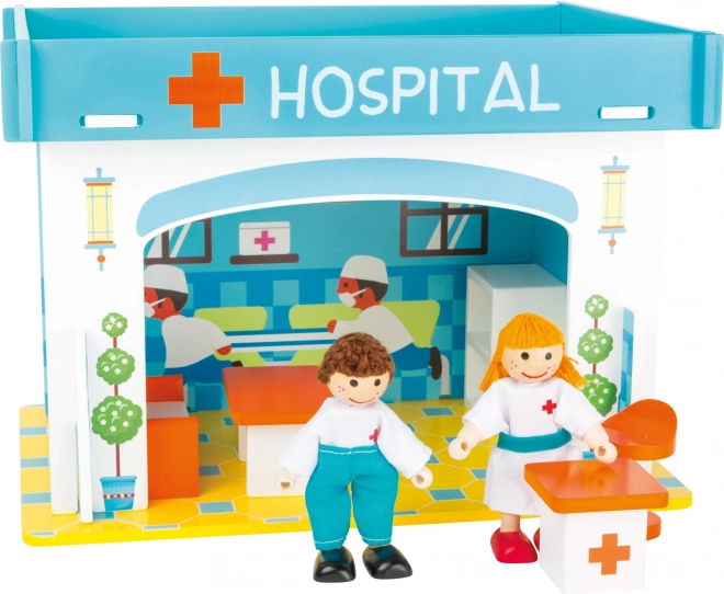 Holzkrankenhaus mit Zubehör small foot