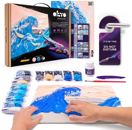 OKTO Sensoty Art Kunstset Die große Welle vor Kanagawa 30 × 40 cm