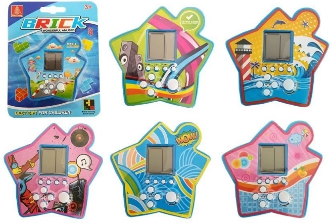 Taschenspiel Tetris in Sternform – blau