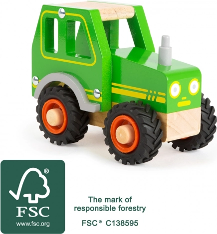 Holztraktor Small Foot grün