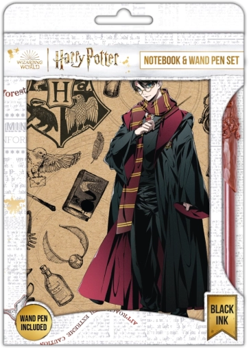 Harry-Potter-Notizblock mit Stift Navy & Gold