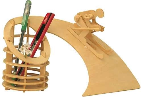 Woodcraft Holz-3D-Puzzle – Stiftehalter Abfahrt