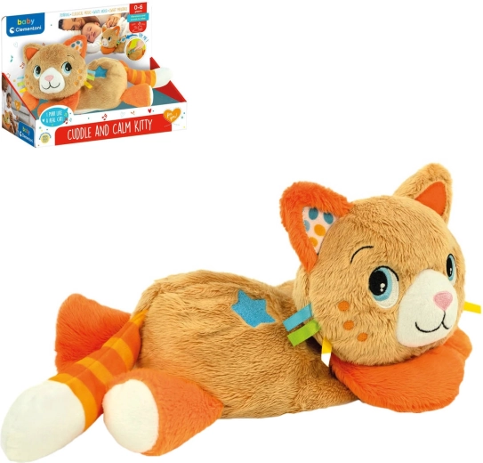 Clementoni Baby Ron Ron beruhigendes Kätzchen mit Geräuschen und Vibrationen