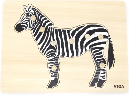 Holz-Montessori-Steckpuzzle VIGA Zebra