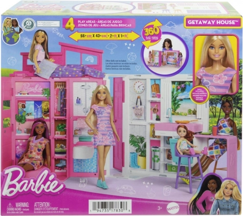Barbie gemütliches faltbares Haus mit Puppe